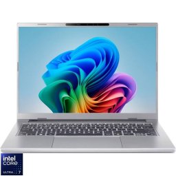 Laptop Acer 14inch Aspire 14 AI A14-53M OLED Intel Core Ultra 7 256V 16GB 1TB No OS Pure Silver
