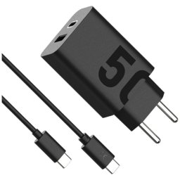 Incarcator Motorola TurboPower, USB-C, 50W, Cablu USB-C/USB-C 1m inclus, Negru