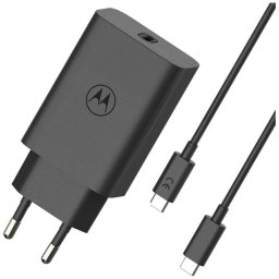 Incarcator Motorola TurboPower, USB-C, 68W, Cablu USB-C/USB-C 1m inclus, Negru