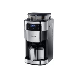 Cafetiera Severin KA 4814 1.25L cu Rasnita Incorporata Display LED 1000W Argintiu/Negru