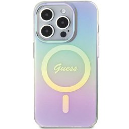 Husa Guess IML Iridescent MagSafe compatibila cu iPhone 15 Pro Max, Multicolor