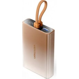 Baterie Externa Vention 10000mAh USB-C + Lightning + USB-A 22.5W Maro