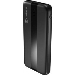 Baterie Externa Natec Trevi Slim Q V2 10000mAh PD USB-C 20W + USB-A 18W Negru