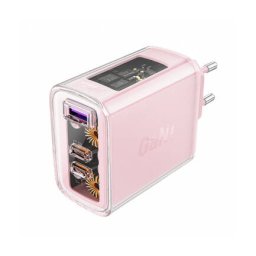 Incarcator Acefast Retea A45 Exploration 65W 3.25A 1 x USB-A - 2 x USB-C Roz