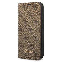 Husa Guess 4G Vintage Gold Logo compatibila cu iPhone 14, Maro