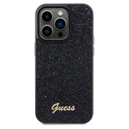 Husa Guess Disco Metal Script compatibila cu iPhone 14 Pro Max, Negru