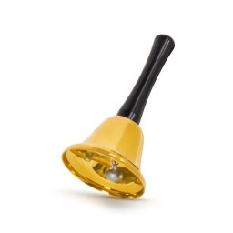 Clopotel de Craciun GLOBIZ Metal / Plastic 125 x 64mm Auriu