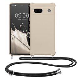 Husa kwmobile Cu Snur Pentru Google Pixel 7a Crem