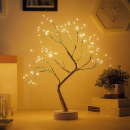 Decor LED Generic pentru Copac de Masa cu Baterie Alb Cald