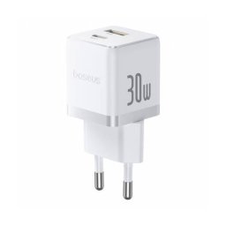 Incarcator Baseus Retea Palm 30W 3A 1 x USB-A - 1 x USB-C Alb
