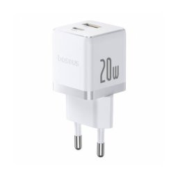 Incarcator Baseus Retea Palm 20W 3A 1 x USB-A - 1 x USB-C Alb