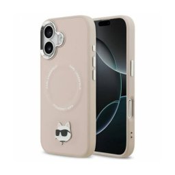 Husa Karl Lagerfeld MagSafe Apple iPhone 17 Choupette Pin Roz