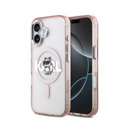 Husa Karl Lagerfeld MagSafe Apple iPhone 17 IML Sketch Logo Choupette Roz