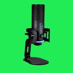 Microfon Streamplify MIC PRO RGB 3.5mm jack USB-C Stereo Negru