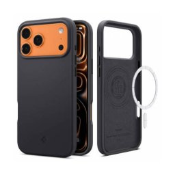 Husa MagSafe Spigen Silicone Fit pentru Apple iPhone 17 Pro Max Neagra