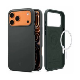 Husa MagSafe Spigen Silicone Fit pentru Apple iPhone 17 Pro Max Verde
