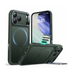Husa MagSafe ESR Classic Hybrid Kickstand pentru Apple iPhone 17 Pro Max Verde Satinata