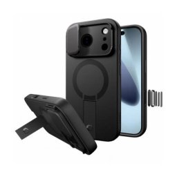 Husa MagSafe TECH-PROTECT Kevlar Aura pentru Apple iPhone 17 Pro Neagra