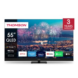 Televizor Smart Thomson 55QG6C14 QLED Plus Google TV 55Inch / 139CM 4K UHD 60Hz Negru