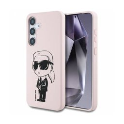 Husa Karl Lagerfeld MagSafe Samsung Galaxy S25 S931 Silicone Graffiti Roz