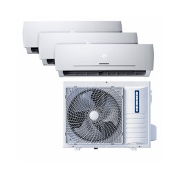 Aparat Aer Conditionat Multi Split Heinner HACMS-HS249912WH++ 24000BTU (2 x 9000BTU + 1 x 12000BTU) Timer Sleep iFeel Clasa A++/A+ Alb