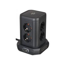 Prelungitor Turn Brennenstuhl 8x Schuko 4x USB Cablu 2M Negru
