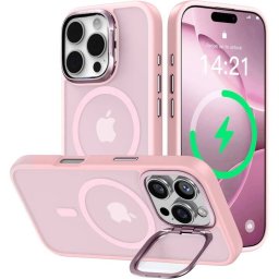 Husa Lemontti Hybrid MagSafe iPhone 16 Pro Max Roz