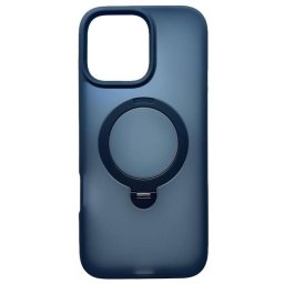 Husa Lemontti Hybrid MagSafe Cu Suport Rotativ iPhone 16 Pro Max Albastru