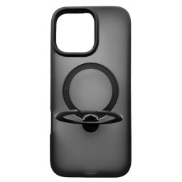 Husa Lemontti Hybrid MagSafe Cu Suport Rotativ iPhone 16 Pro Max Negru