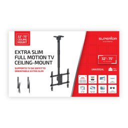 Suport de Tavan Superior SUPSTV023 TV/Monitor Plat Diagonala Compatibila 32-75inch VESA Max 60kg Negru