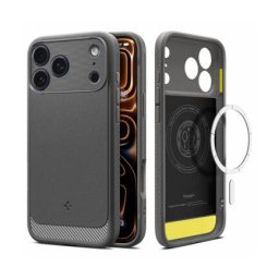 Husa Spigen MagSafe Apple iPhone 17 Pro Max Rugged Armor Gri
