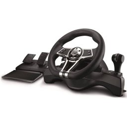 Set Volan Gaming si Pedale ready2gaming Hurricane Wheel Pro Compatibil cu PS4 / PS3 / PC / Switch Negru