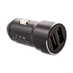 Incarcator Auto Carguard USB - 2400 mA Carcasa Metalica Negru