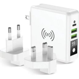 Incarcator Forcell F-ENERGY 4w1 15W USB/USB type C Alb