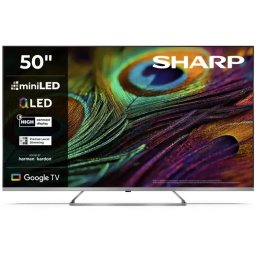 Televizor Sharp QLED MiniLED 127cm 50inch 50JP7265E Ultra HD 4K Smart TV WiFi Argintiu
