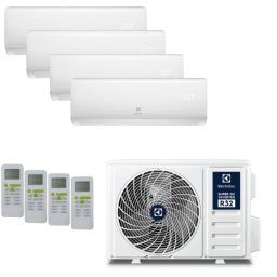Pachet Aer Conditionat Multisplit Electrolux Inverter Unitate Externa 32000BTU Unitati Interne 4 x 9000BTU Clasa A++/A+ Wi-Fi Alb