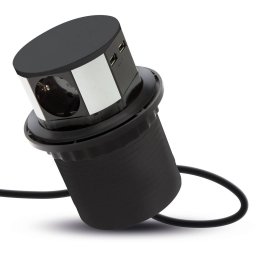 Priza Incastrabila Delight Birou 3 Prize USB A+C PD 3680W Pop Up Negru