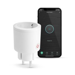 Priza Inteligenta Delight WiFi cu Contor Consum 16A 3680W Alexa Google Siri IFTTT Tuya Priza Slovaca Alb