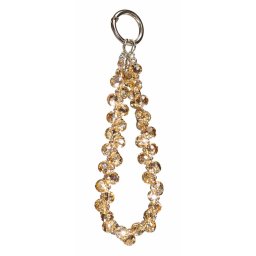 Snur de Mana Lemontti pentru Telefon Crystal Aurora 30cm Auriu