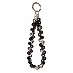 Snur de Mana Lemontti pentru Telefon Crystal Aurora 30cm Negru