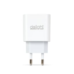 Incarcator Rapid Delight USB C PD 20W Adaptor Priza Type C Universal Fast Charge Alb