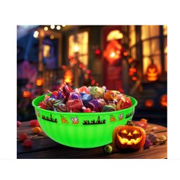 Bol Servire Halloween Family din Plastic 30x12cm Verde