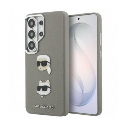 Husa Karl Lagerfeld Samsung Galaxy S26 Ultra S948 Saffiano Karl & Choupette's Head Pin Gri