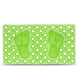 Covoras Baie Antiderapant Family 68x37cm Model Amprenta Verde
