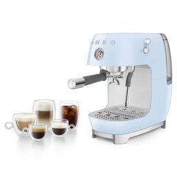 Espressor Manual Smeg 50's Style ECF03PBEU Rezervor 1.4L Spumare Manuala a Laptelui 15Bari 1480W Albastru Pastel