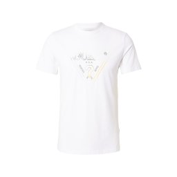 GUESS Tricou gri închis / portocaliu deschis / alb
