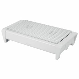 Tava servire la cald Brabantia 646997, 2 incalzitoare, Grill din aluminiu, Manere reci, Alb