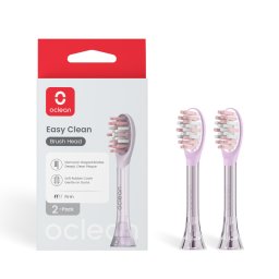 Set 2 capete de schimb pentru periuta de dinti Oclean Easy Clean P1K4, Tare, Strat din silicon, Violet