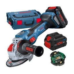 Bosch - GWX 18V-15 SC X-LOCK BITURBO - Polizor unghiular cu 2 acumulatori, Li-Ion, 18 V, 8 Ah, 125 mm, valiza speciala, accesorii