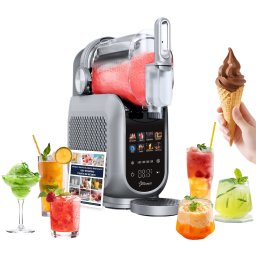 Aparat pentru Slushy Granita si Inghetata STARCREST IceMix SSI-2518PRO, 2.5L, Panou de control tactil, 8 Programe, Carte retete, Gri Negru